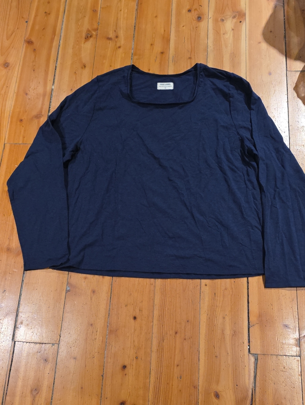 Everyday Navy Long-Sleeve Scoop Neck Top - Unbranded